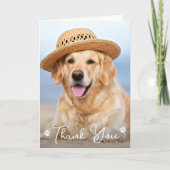 Custom Simple Dog Pet Foto Vet Tech Veterinary Dankeskarte (Vorderseite)