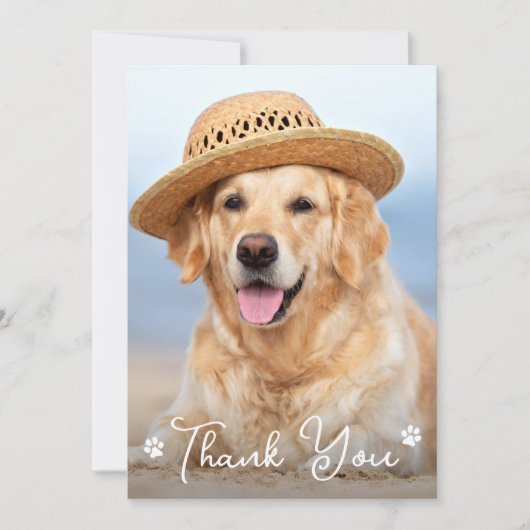 Custom Simple Dog Pet Foto Vet Tech Veterinary Dankeskarte (Vorderseite)