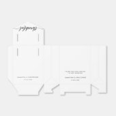 Custom Simple Elegant Dankbarkeit Hochzeit Danke Geschenkschachtel (Ungefaltet)