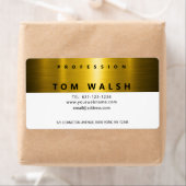 Custom Simple Elegant Gold White Business Card (Insitu)