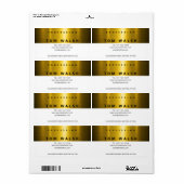 Custom Simple Elegant Gold White Business Card (Vorne)