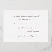 Custom Simple Elegante Party Event UAWG Rose Gold Folieneinladung (Rückseite)