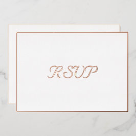 Custom Simple Elegante Party UAWG White Rose Gold Folieneinladung