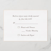 Custom Simple Elegante Party UAWG White Rose Gold Folieneinladung (Rückseite)