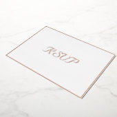 Custom Simple Elegante Party UAWG White Rose Gold Folieneinladung (Gedreht)