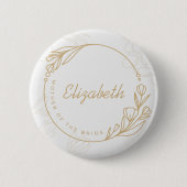 Custom Simple Floral Mother of the Bride Button (Vorderseite)