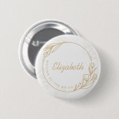 Custom Simple Floral Mother of the Bride Button (Vorne & Hinten)