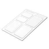 Custom Simple Gray Minimal Undated Daily Planner Notizblock (angewinkelt)