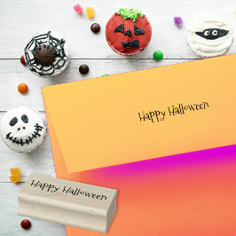 Custom Simple Happy Halloween Grußwort Gummistempel