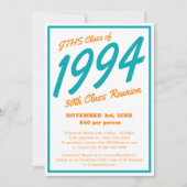 Custom Simple High School Class Wiedersehen Einladung (Vorderseite)