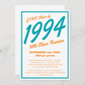 Custom Simple High School Class Wiedersehen Einladung (Vorne/Hinten)