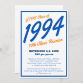 Custom Simple High School Class Wiedersehen Einladung (Vorne/Hinten)