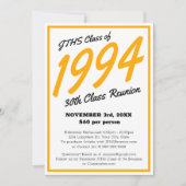 Custom Simple High School Class Wiedersehen Einladung (Vorderseite)