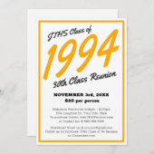 Custom Simple High School Class Wiedersehen Einladung (Vorne/Hinten)