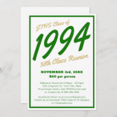 Custom Simple High School Class Wiedersehen Einladung (Vorne/Hinten)