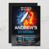 Custom Simple Hockey Einladung zum Geburtstag (Vorne/Hinten)