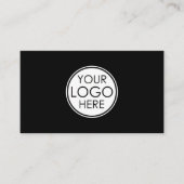 Custom Simple Minimalist Logo Black Visitenkarte (Vorderseite)