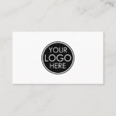 Custom Simple Minimalist Logo White Visitenkarte (Vorderseite)