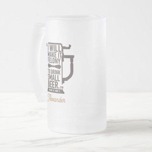 Custom Simple Modern Funny Beyond Quote Vater Mattglas Bierglas (Vorderseite Links)