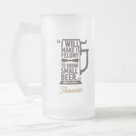 Custom Simple Modern Funny Beyond Quote Vater Mattglas Bierglas