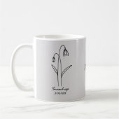 Custom Simple Snowdrop Januar Individuelle Name Kaffeetasse (Links)