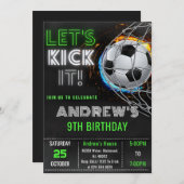 Custom Simple Soccer Birthday Einladung (Vorne/Hinten)