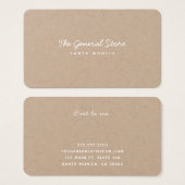 Custom Simple Store Kraft Card (Vorne & Hinten)