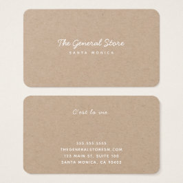 Custom Simple Store Kraft Card