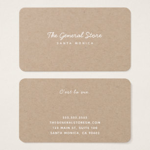 Custom Simple Store Kraft Card