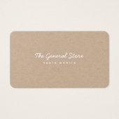 Custom Simple Store Kraft Card (Vorderseite)
