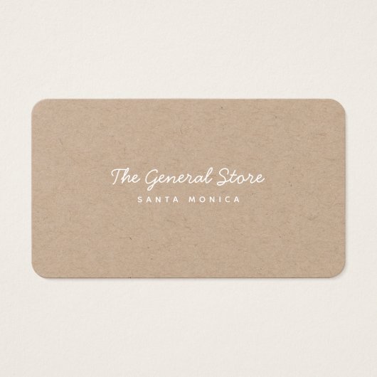 Custom Simple Store Kraft Card (Vorderseite)