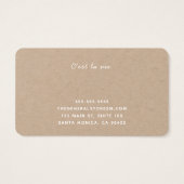 Custom Simple Store Kraft Card (Rückseite)