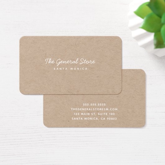 Custom Simple Store Kraft Card (Schreibtisch)