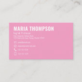 Custom Simple Stylish Pink Blue Elegant Paisley Visitenkarte (Vorderseite)