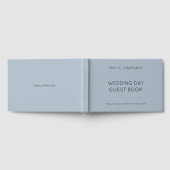 Custom Simple Typografy Dusty Blue Wedding Day Gästebuch (Voll)