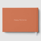 Custom Simple Typografy Terracotta Wedding Day Gästebuch (Rückseite)