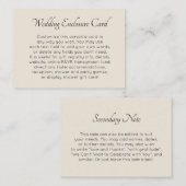 Custom, Simple Versatile DIY Cream Wedding Begleitkarte (Vorne/Hinten)