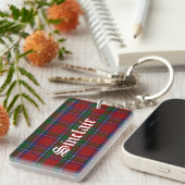 Custom Sinclair Tartan Kariert Key Chain Schlüsselanhänger (Vorderseite rechts)