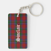 Custom Sinclair Tartan Kariert Key Chain Schlüsselanhänger (Rückseite)