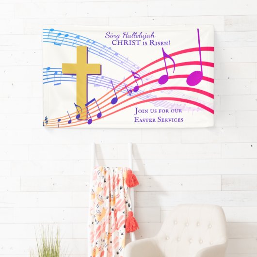 Custom SING HALLELUJAH CHRIST IST RISEN Oaster Banner (Insitu)