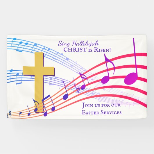 Custom SING HALLELUJAH CHRIST IST RISEN Oaster Banner (Horizontal)