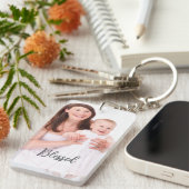 Custom Single Portrait Vertical Personal Photo Schlüsselanhänger (Vorderseite rechts)