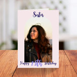 Custom Sister 70. Geburtstag Pink Foto Arch Karte<br><div class="desc">Mit dieser personalisierten Foto-Bogen-Karte aus dem 70. Jubiläum für Ihre Schwester ein Lächeln auf das Gesicht legen. Sie können das Foto auf der Vorderseite und auf der Innenseite der Karte ersetzen. - Klicken Sie einfach, um dieses Design 🔥 Meine Versprechen zu personalisieren - Dieses Design ist einzigartig und ist mit...</div>