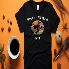Custom Sister Hexe Retro Women Halloween T-Shirt
