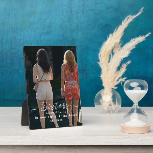 Custom Sisters Photo Plaque – Sweet Gift Idea Fotoplatte (Seite)