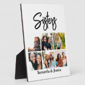 Custom Sisters Script 6 Foto Collage Fotoplatte (Seite)