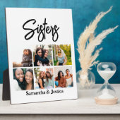 Custom Sisters Script 6 Foto Collage Fotoplatte (Seite)