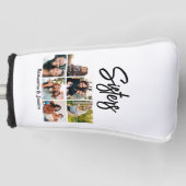 Custom Sisters Script 6 Foto Collage Golf Headcover (Vorderseite)