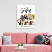 Custom Sisters Script 6 Foto Collage Leinwanddruck (Insitu (Wohnzimmer))