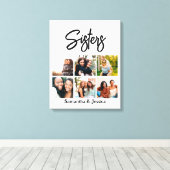 Custom Sisters Script 6 Foto Collage Leinwanddruck (Insitu (Holzboden))